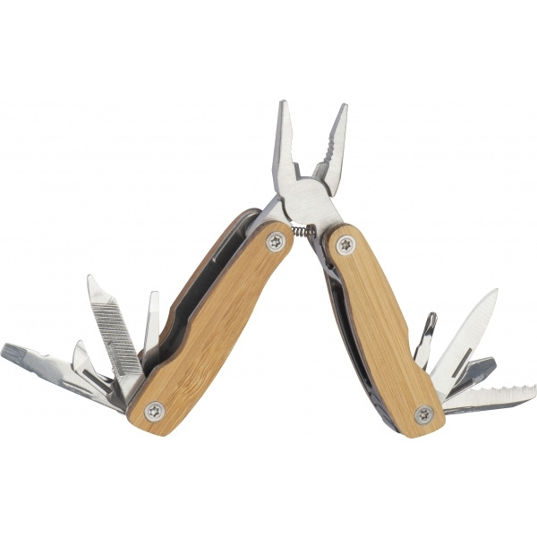 Logo trade promotional gift photo of: Multifunction tool bamboo LEEDS
