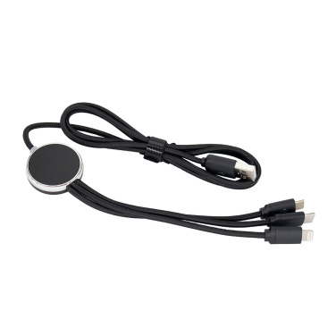 Logotrade advertising products photo of: 3in1 long cable with elighted logo for engraving, W201TG