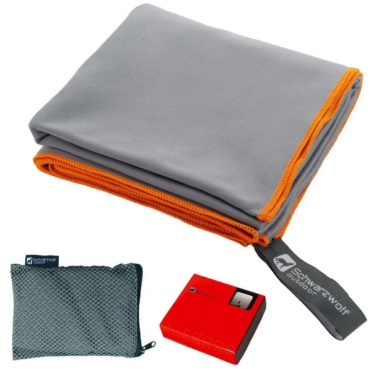 Logo trade promotional gifts image of: Towel MALAREN Schwarzwolf