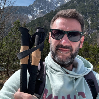 Logo trade promotional gifts image of: Trekking poles DENALI Schwarzwolf