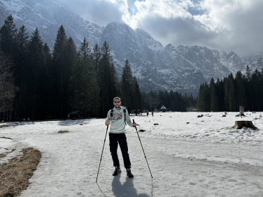 Logotrade promotional giveaway image of: Trekking poles DENALI Schwarzwolf