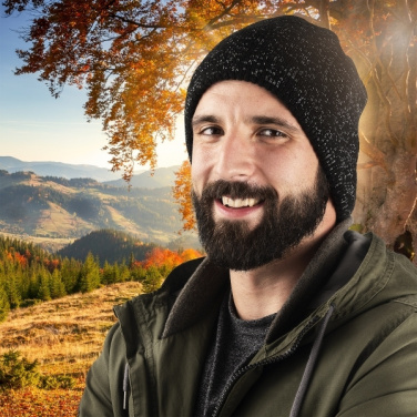 Logo trade corporate gifts image of: Multifunctional bandana MOGOTON Schwarzwolf