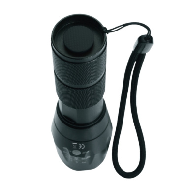Logotrade promotional merchandise picture of: Flashlight DELGADA Schwarzwolf