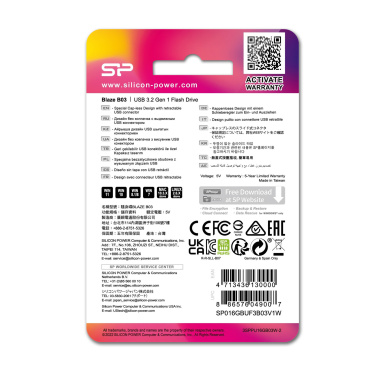 Logo trade corporate gifts picture of: PENDRIVE SILICON POWER B03 3.2