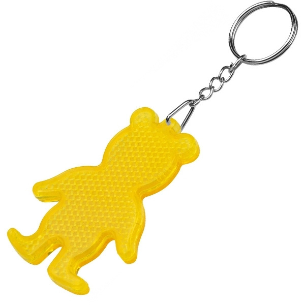 Logo trade promotional product photo of: Reflective keyring BEAR