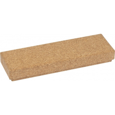 Logotrade corporate gift image of: Twist-ballpen metal and cork LILLEHAMMER