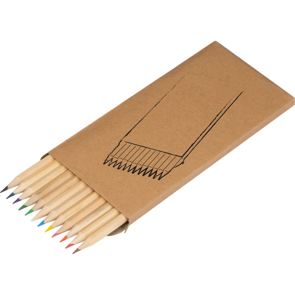 Logo trade advertising product photo of: 12-piece crayon set MENORCA