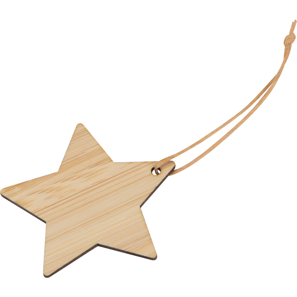 Logo trade promotional merchandise image of: Bamboo star pendant FOGGIA