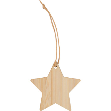 Logo trade promotional gifts picture of: Bamboo star pendant FOGGIA