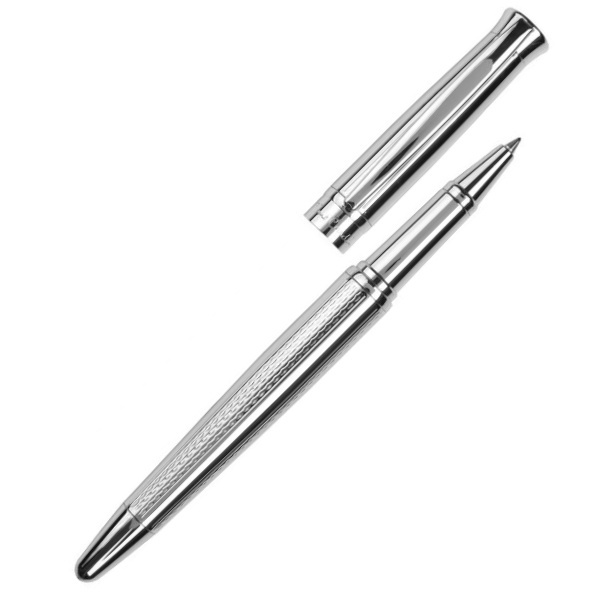 Logo trade business gifts image of: Metal roller pen ROI