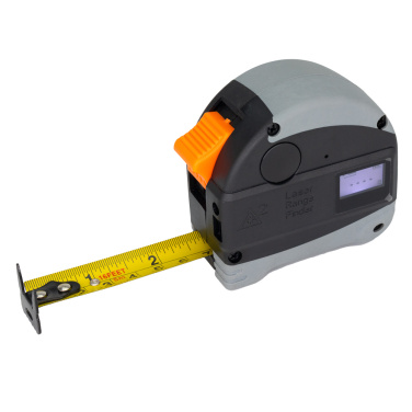 Logo trade promotional merchandise image of: Laser tape measure, RLM62001