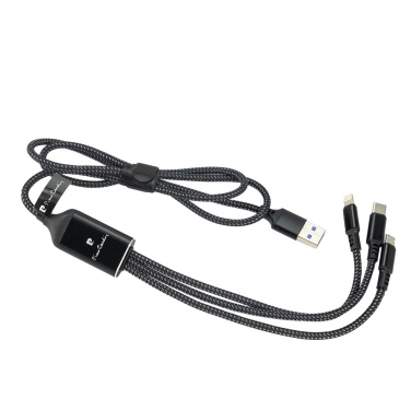 Logo trade promotional products picture of: 3 in 1 cable with elighted logo Pierre Cardin