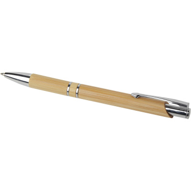 Logo trade corporate gifts picture of: Wicker bamboo ballpoint pen