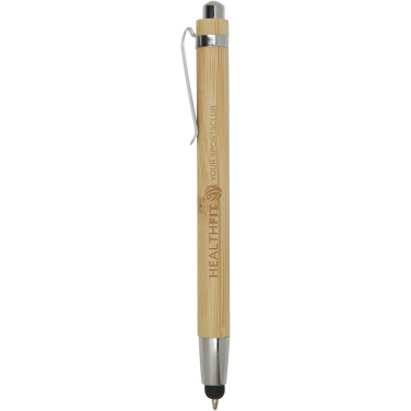 Logo trade promotional giveaway photo of: Elm bamboo ballpoint pen