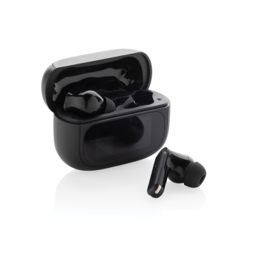 Logo trade corporate gifts image of: Airtune RCS recycled plastic ANC earbuds with touch screen