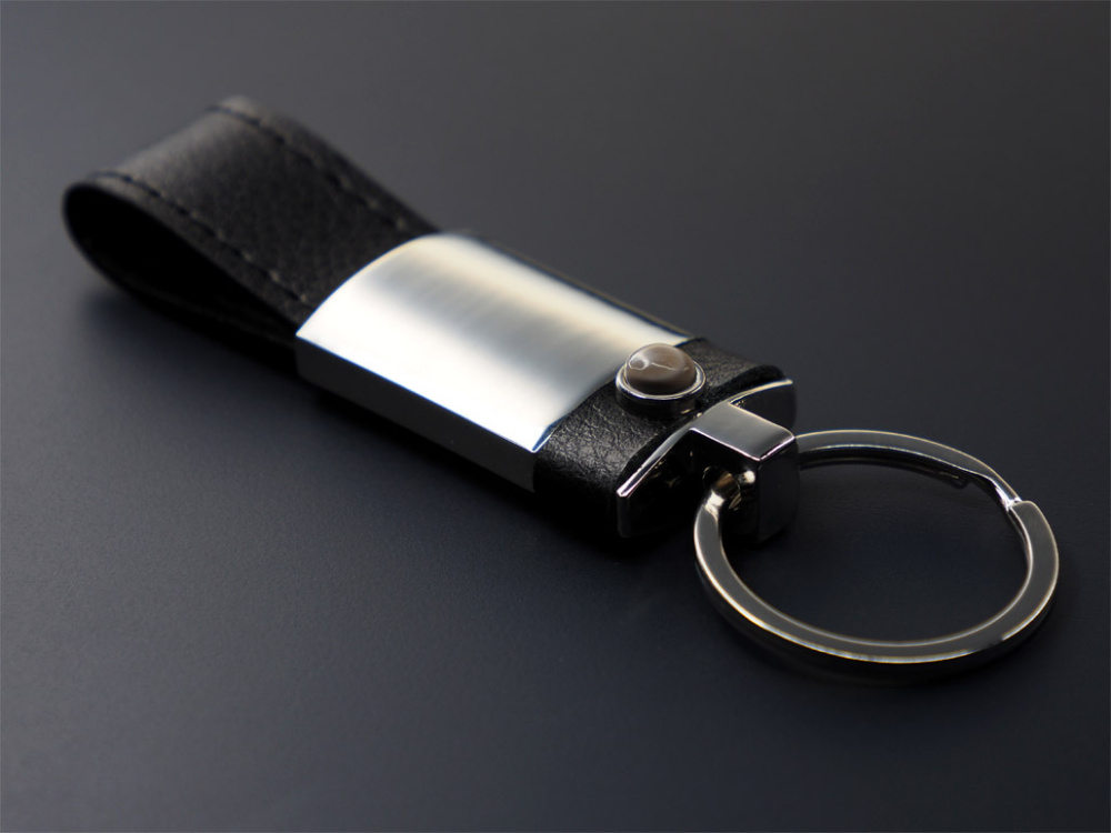 Logotrade promotional merchandise picture of: Striped Flint Keyring 1292095