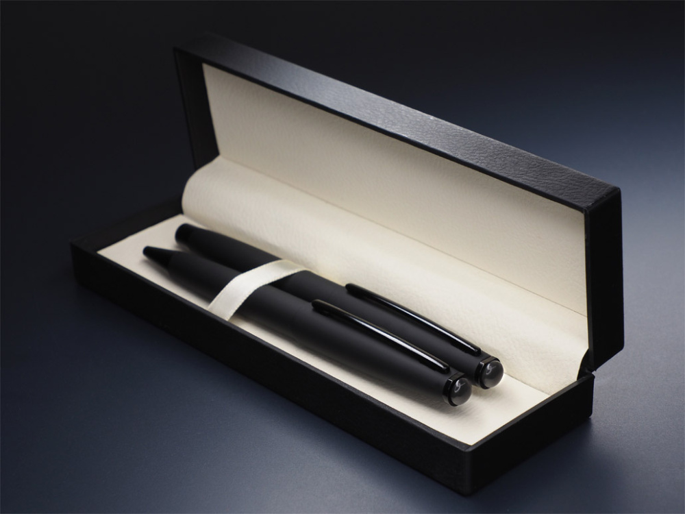 Logotrade business gift image of: Obsidian stone Pen set 1290036