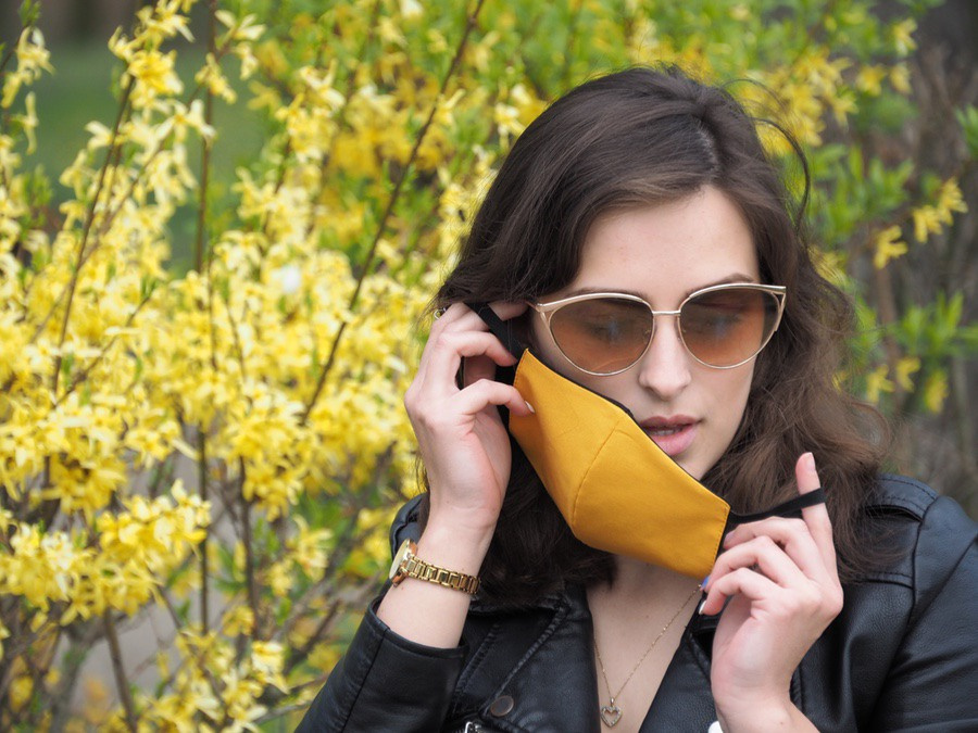 Logotrade promotional item picture of: VENUS PRO cotton face mask with a pocket an HEPA filter 1378165