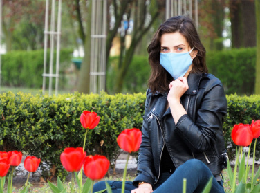 Logotrade promotional item image of: VENUS PRO cotton face mask with a pocket an HEPA filter 1378165