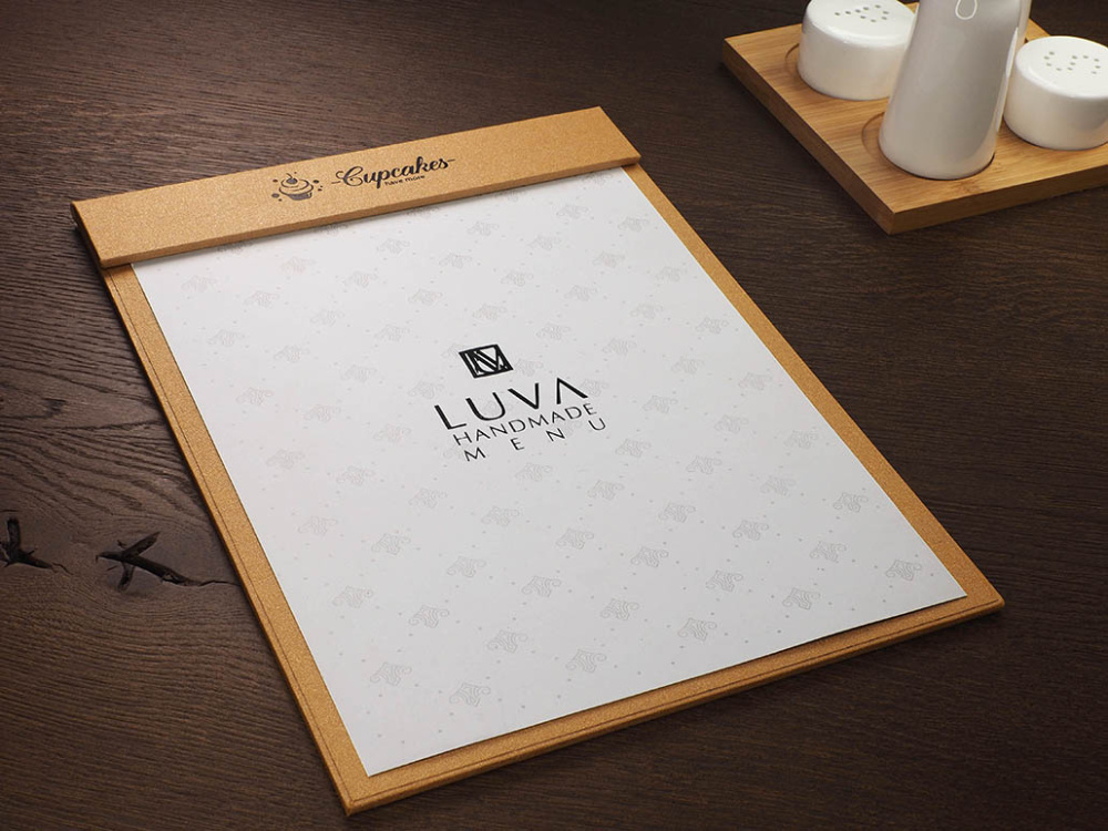 Logo trade business gift photo of: Menu cover 1241280