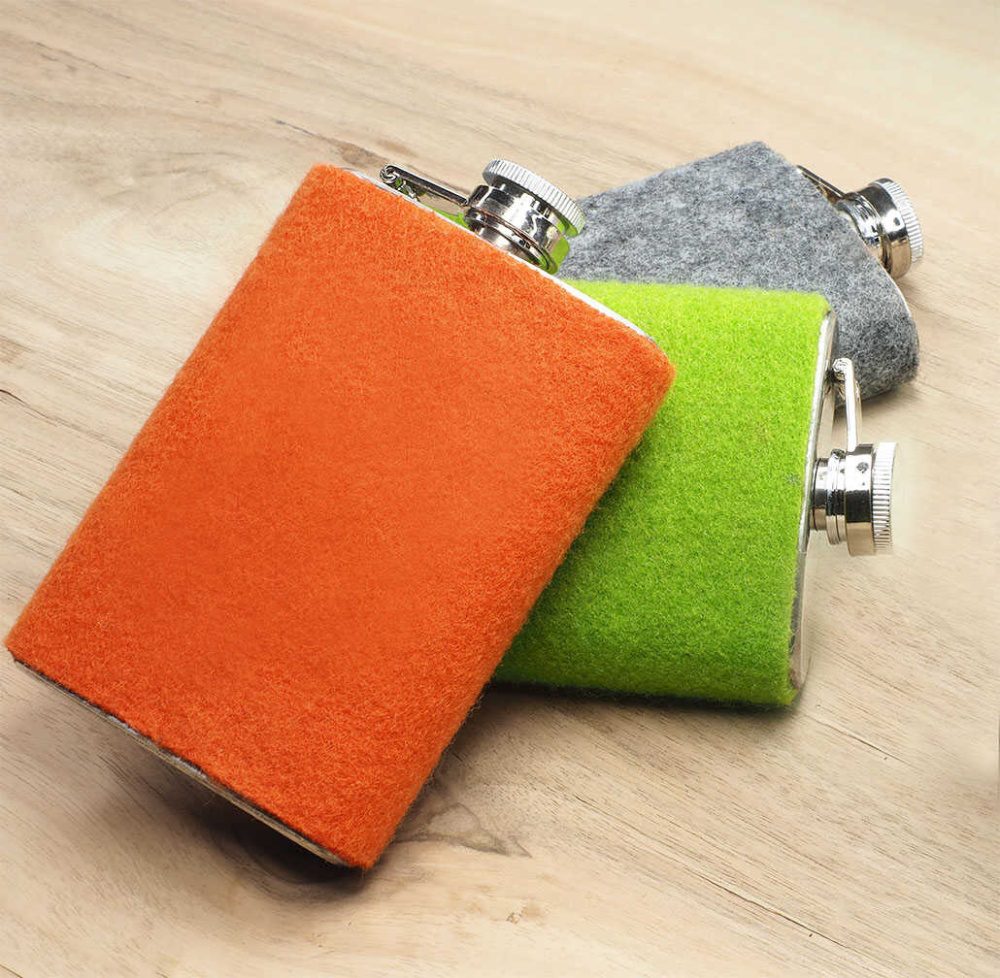 Logo trade corporate gifts image of: Hip flask 426139