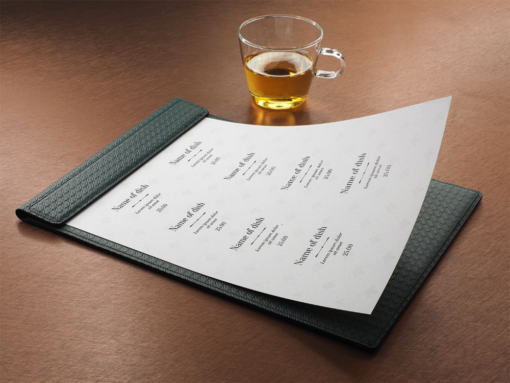 Logo trade promotional merchandise picture of: Menu cover 1241239