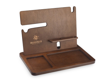Logo trade business gift photo of: Wooden organiser 2016121