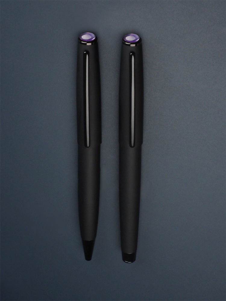 Logo trade promotional merchandise picture of: Amethyst Pen set  1288036