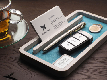 Logo trade corporate gifts image of: Wooden desk organiser 1818121