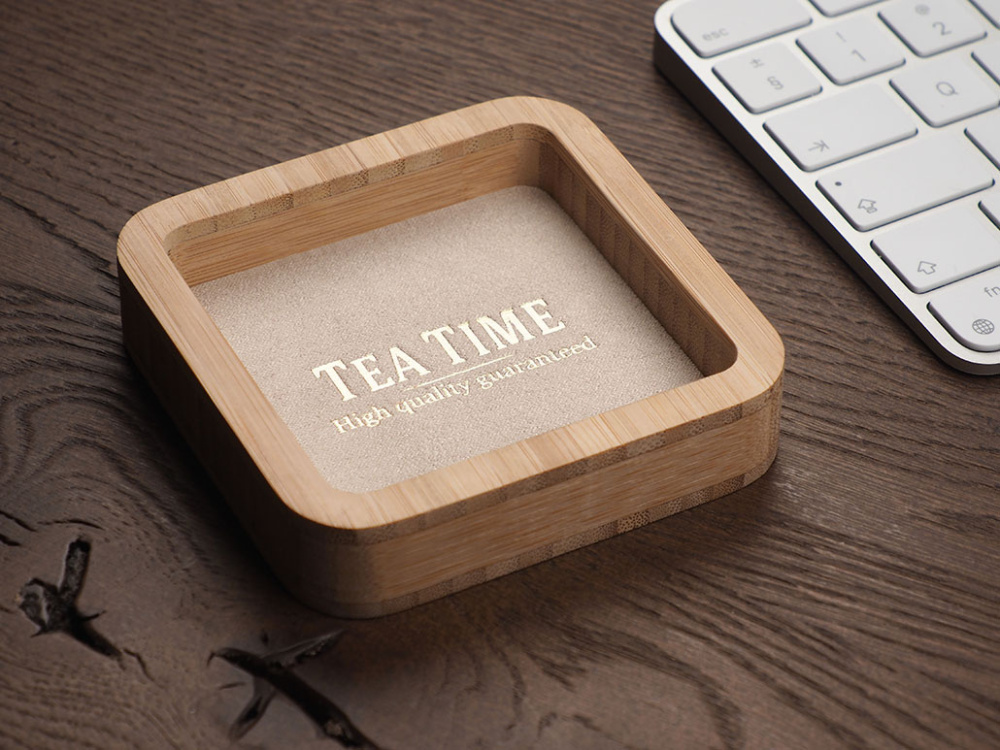 Logotrade promotional gift image of: Wooden desk organiser 1849292