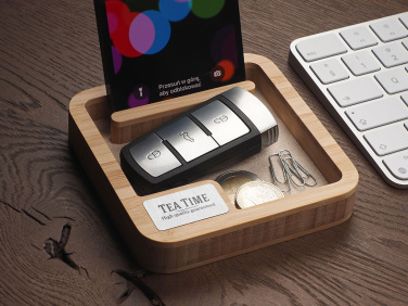 Logo trade promotional gifts image of: Wooden desk organiser 1846292