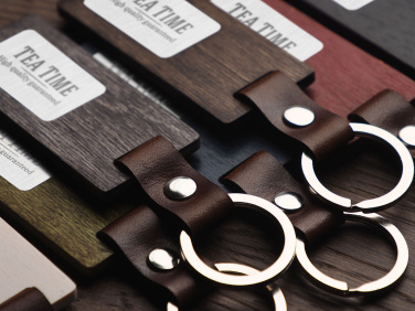 Logo trade promotional product photo of: Wooden keyring 1853121