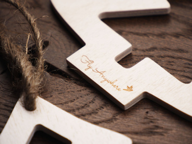 Logo trade promotional giveaways image of: Wooden Christmas Decoration 1855121