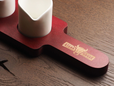 Logotrade promotional item picture of: Wooden 3 Shot Serving Board 1863121