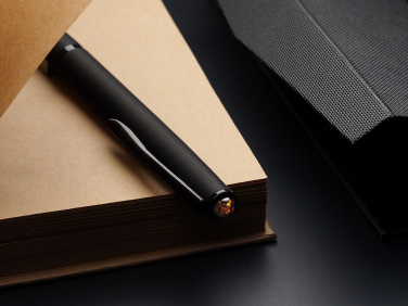 Logo trade corporate gifts picture of: Ball pen with AMBER stone 2070036
