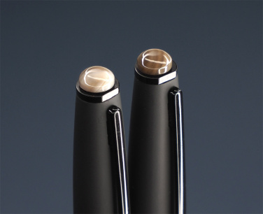 Logo trade promotional giveaway photo of: Striped Flint Pen set 1284036