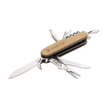 Logo trade promotional giveaway photo of: Beechwood Pocket knife
