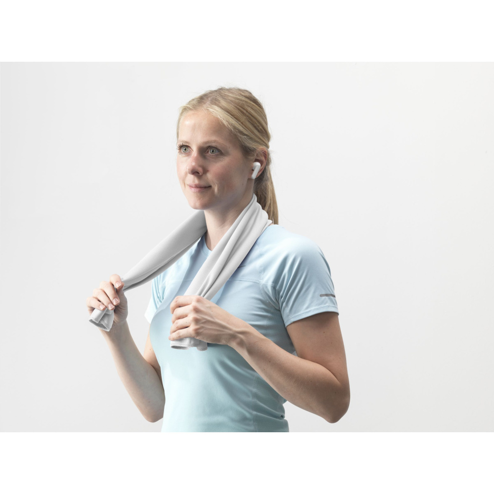 Logo trade business gift photo of: CoolDown RPET sports cooling towel