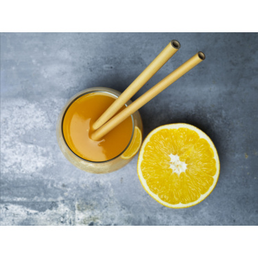 Logotrade promotional gift picture of: ECO Bamboe Straw Set bamboo straws