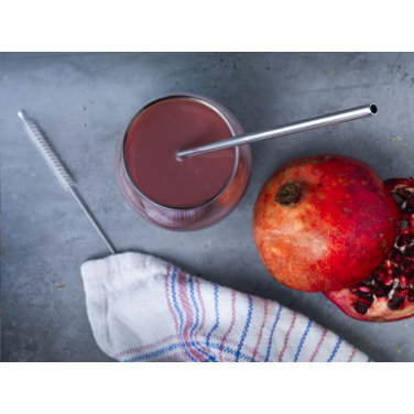 Logo trade advertising product photo of: Reusable 1 piece ECO Straw Set stainless-steel straw