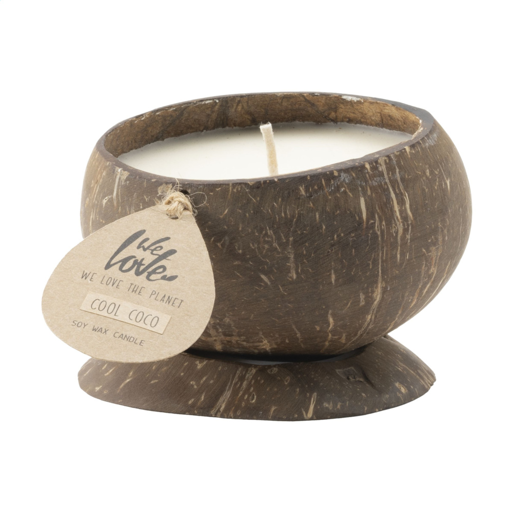 Logo trade corporate gifts image of: We Love The Planet Coconut Candle