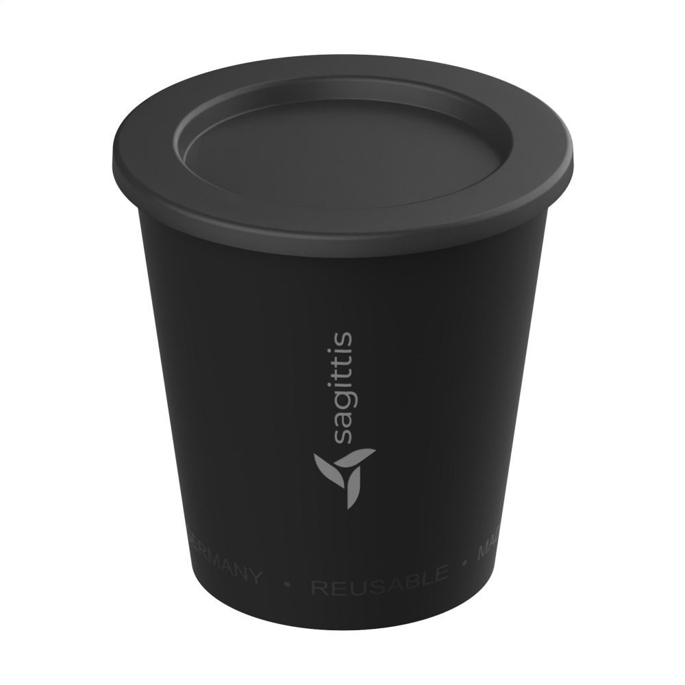 Logo trade corporate gifts image of: Drinking Cup Bio-Based Lid 200 ml