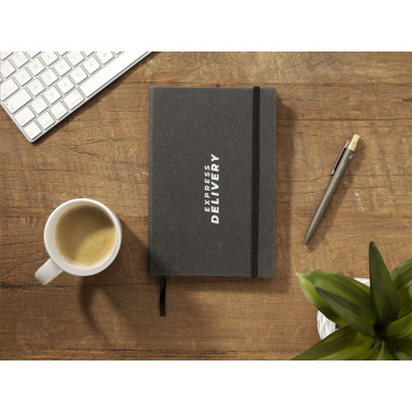 Logotrade promotional item picture of: Montana Recycled Leather Paper Notebook A5