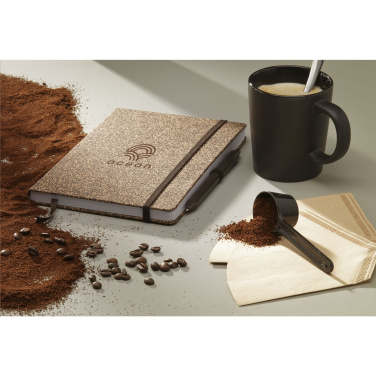 Logo trade promotional products picture of: CoffeeGround Cork Paper Notebook A5