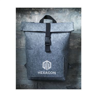 Logo trade promotional merchandise photo of: Nolan GRS RPET Felt backpack