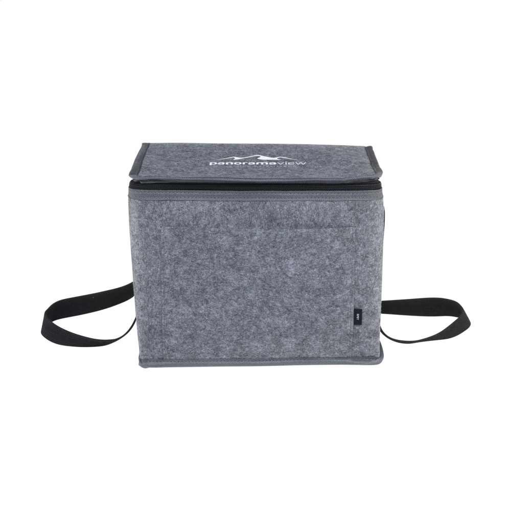 Logo trade promotional giveaways image of: Keep-it-Cool GRS Felt RPETcooling bag