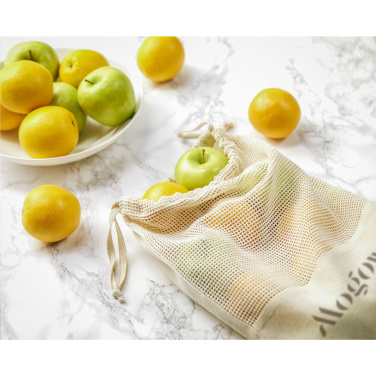 Logotrade promotional items photo of: Natura Organic GOTS Mesh Bag (120 g/m²) fruit bag