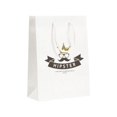 Logo trade promotional gifts image of: Leaf It Bag recycled with straw fibres (180 g/m²) M
