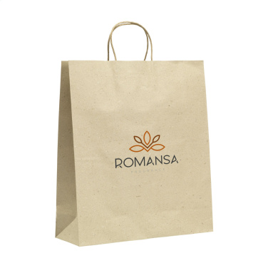 Logo trade promotional giveaways picture of: Leaf It Bag recycled grass paper (120 g/m²) XL