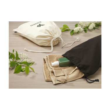 Logotrade promotional products photo of: Gift Pouch Natural GRS Recycled Cotton (150 g/m²) L